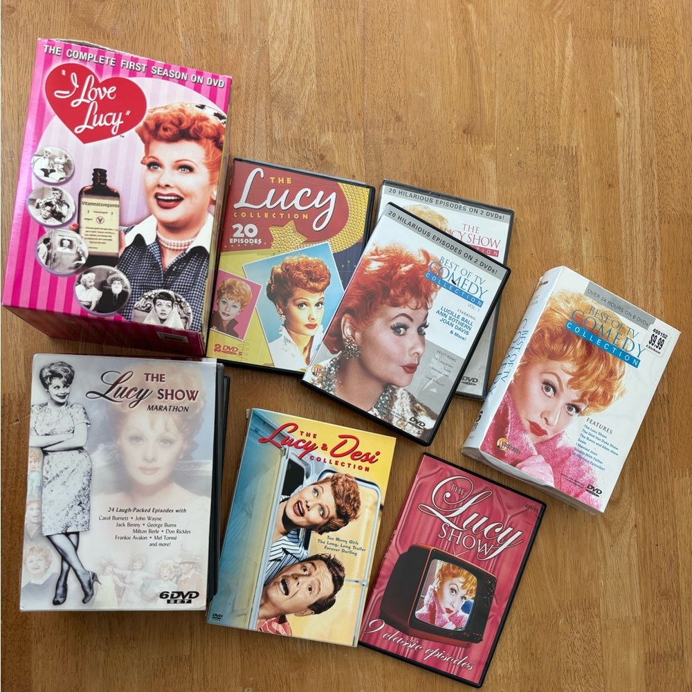 vintage-style "I Love Lucy" and "The Lucy Show" DVD box sets Lot